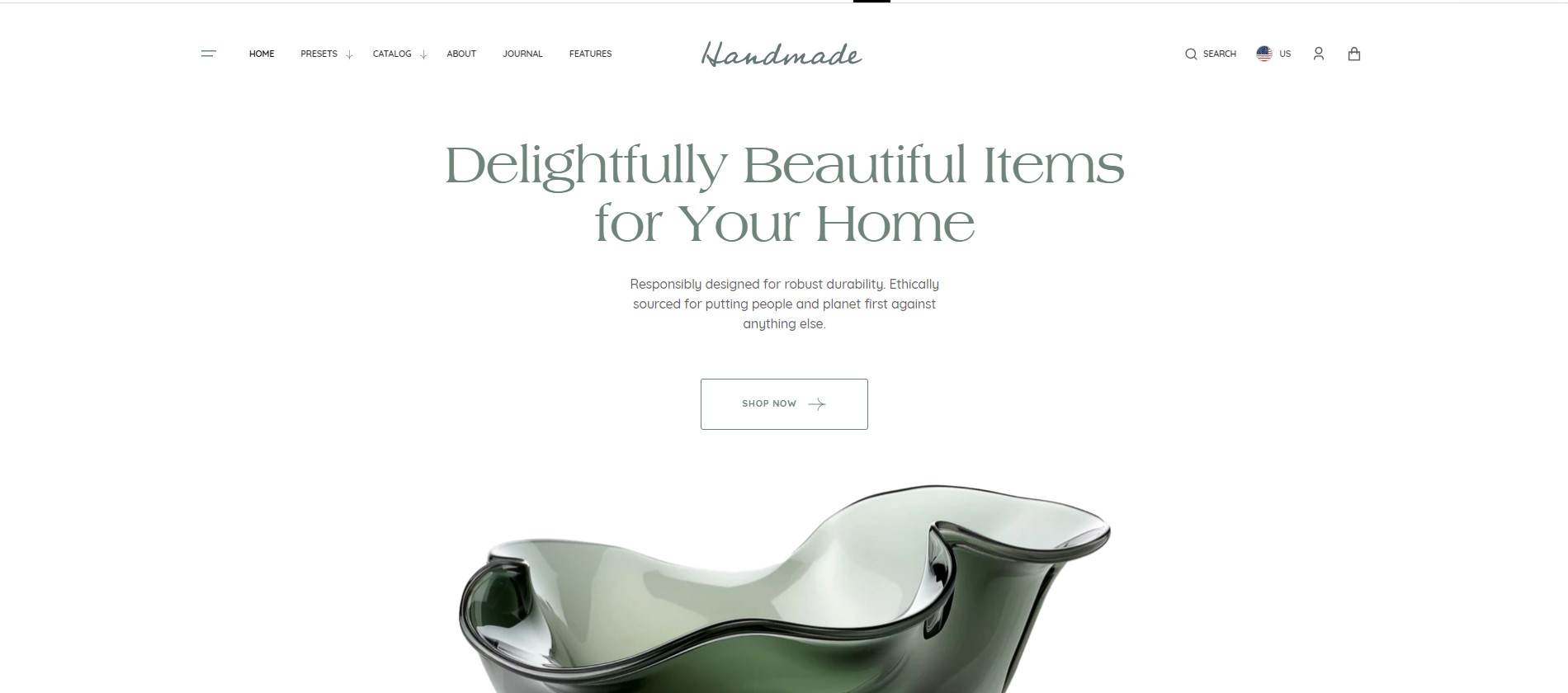 Handmade uses a soft color palette that evokes a sense of calm and tranquility, ideal for products that emphasize craftsmanship and quality.